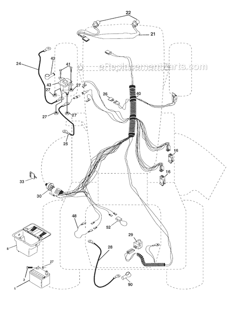 Page A Diagram and Parts List for WE165T42A  Weed Eater Lawn Tractor